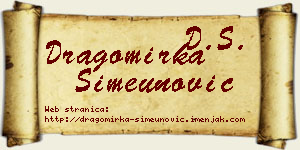 Dragomirka Simeunović vizit kartica